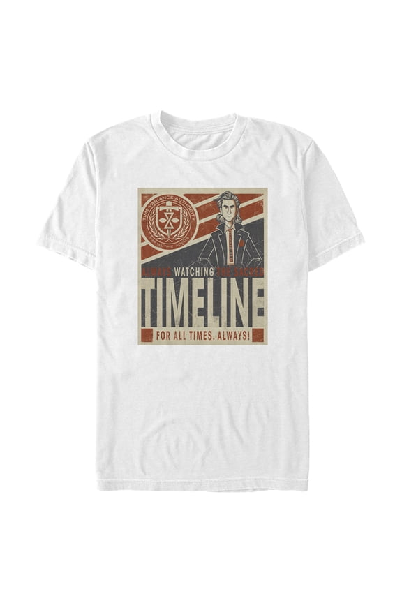 Men's Marvel Loki Always Watching Graphic Tee White Small