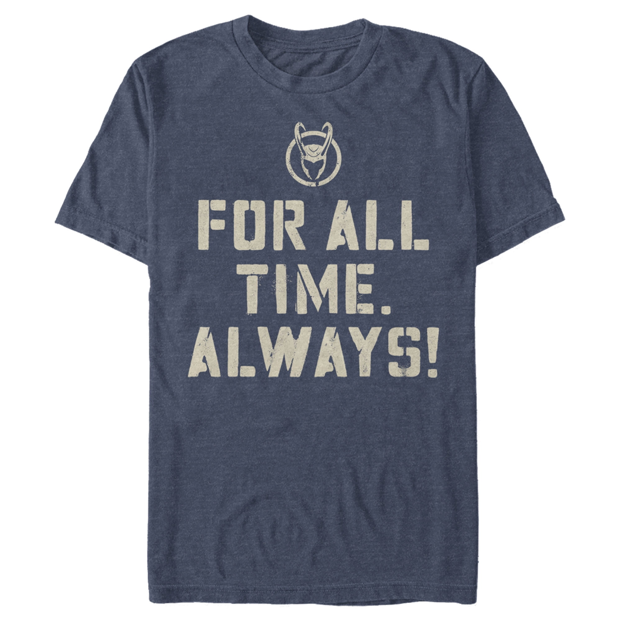 Men's Marvel Loki For All Time Always Graphic Tee Navy Blue Heather ...