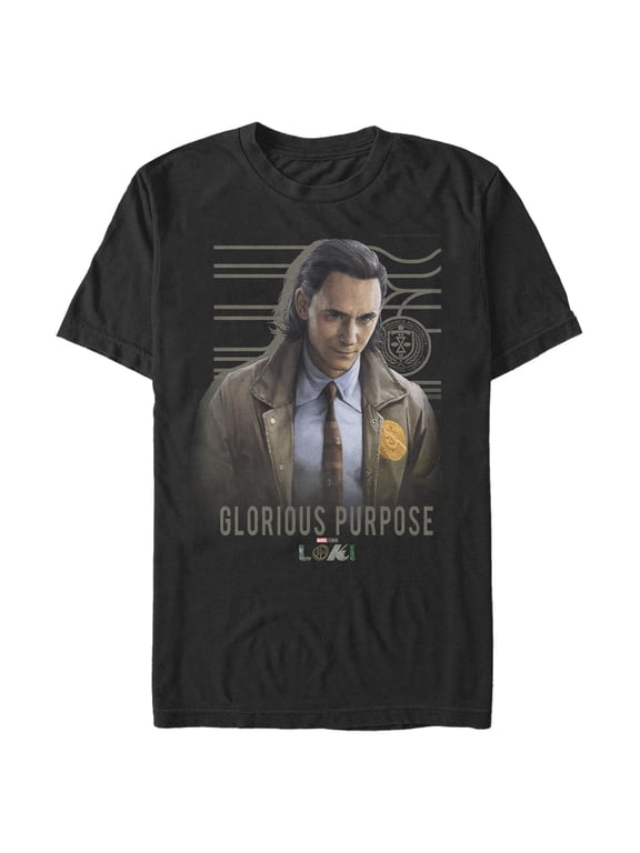 Men's Marvel Loki Glorious Purpose Graphic Tee Black X Large