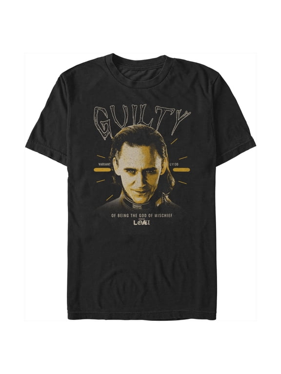 Men's Marvel Loki Guilty Graphic Tee Black X Large