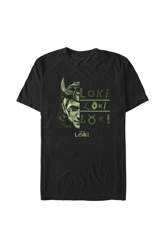 Men's Marvel: Loki Half Face Graphic T-Shirt