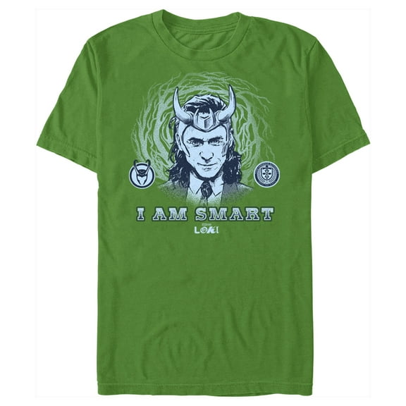 Men's Marvel Loki I Am Smart  Graphic Tee Kelly Green 3X Large