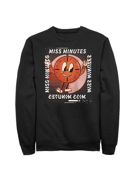 Men's Marvel Loki Miss Minutes Glitch Sweatshirt Black Medium