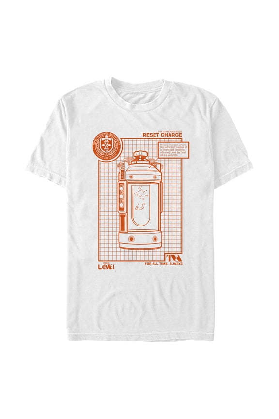 Men's Marvel Loki Reset Charge Graphic Tee White Medium