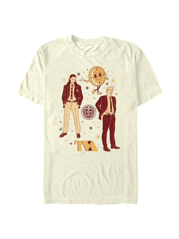 Men's Marvel Loki Retro Characters Graphic Tee Beige Medium