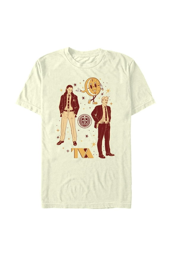 Men's Marvel Loki Retro Characters Graphic Tee Beige Medium