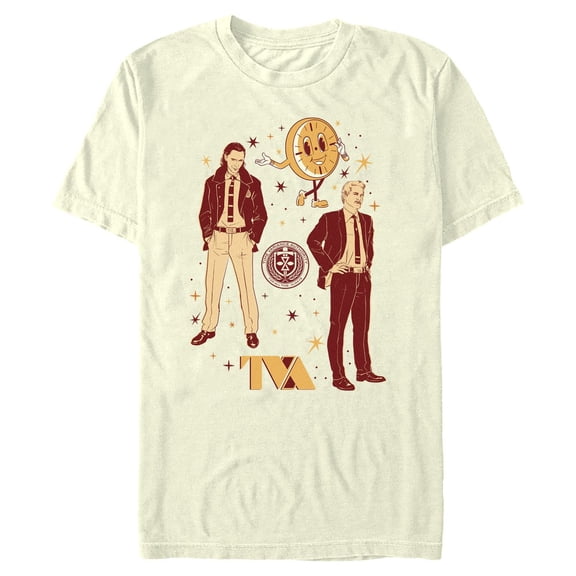 Men's Marvel Loki Retro Characters Graphic Tee Beige Small
