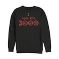thumbnail image 1 of Men's Marvel Love You 3000 Iron Man Icons  Sweatshirt Black 3X Large, 1 of 3