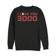 thumbnail image 1 of Men's Marvel Love You 3000 Stark Helmet  Sweatshirt Black Large, 1 of 3