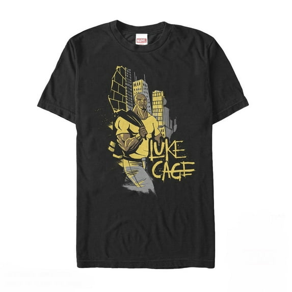 Men's Marvel Luke Cage Brick Graphic Tee Black Small