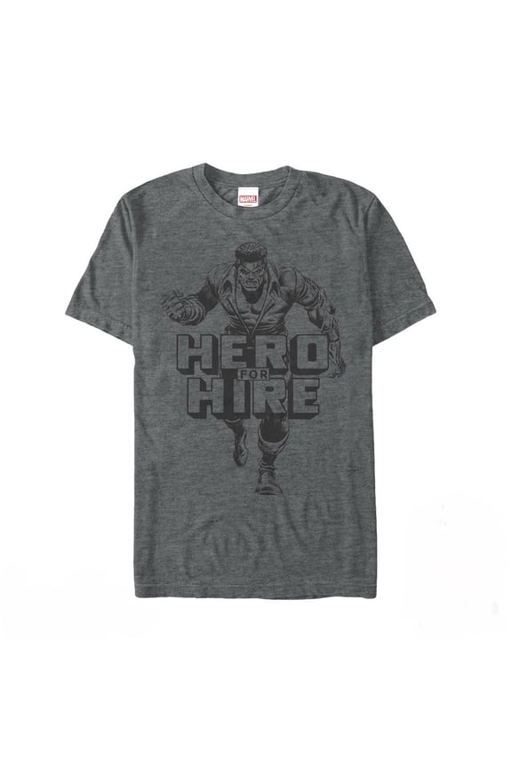 Men's Marvel Luke Cage Grayscale Graphic Tee Charcoal Heather X Large
