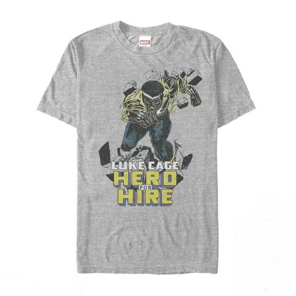 Men's Marvel Luke Cage Hero For Hire  Graphic Tee Athletic Heather X Large