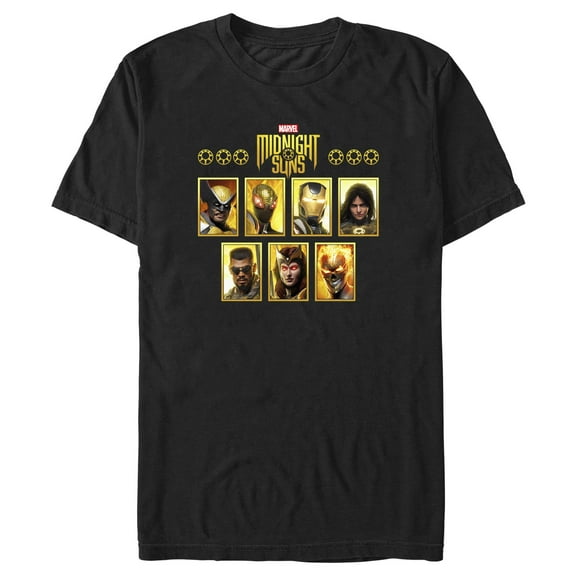 Men's Marvel Midnight Light Heroes  Graphic T-Shirt