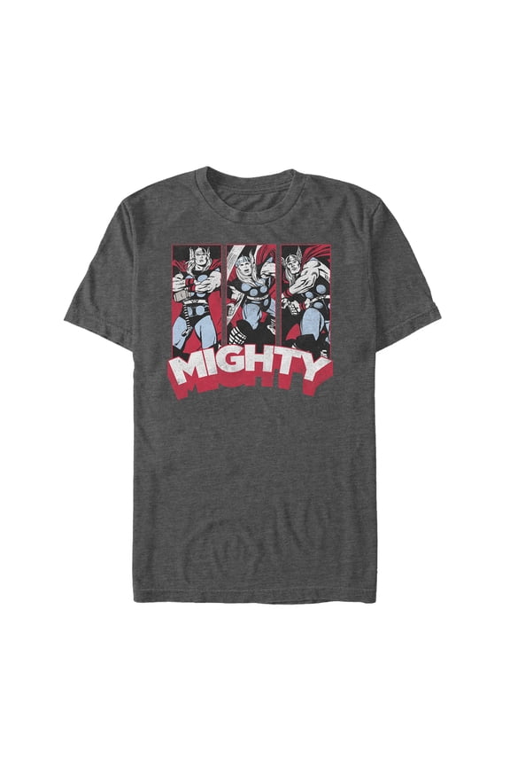 Men's Marvel Mighty Thor Panels Graphic Tee Charcoal Heather Small