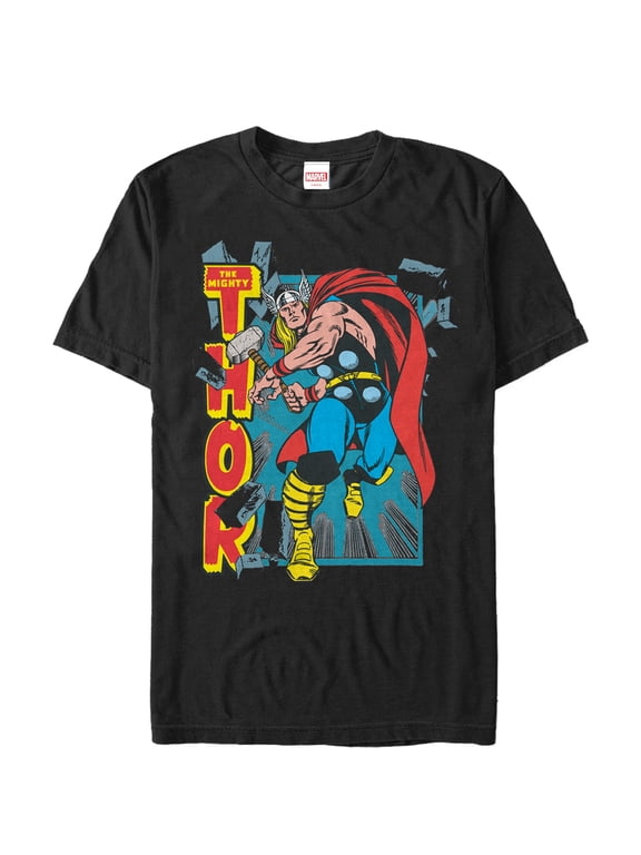 Men's Marvel Mighty Thor Rock Graphic Tee Black 2X Large