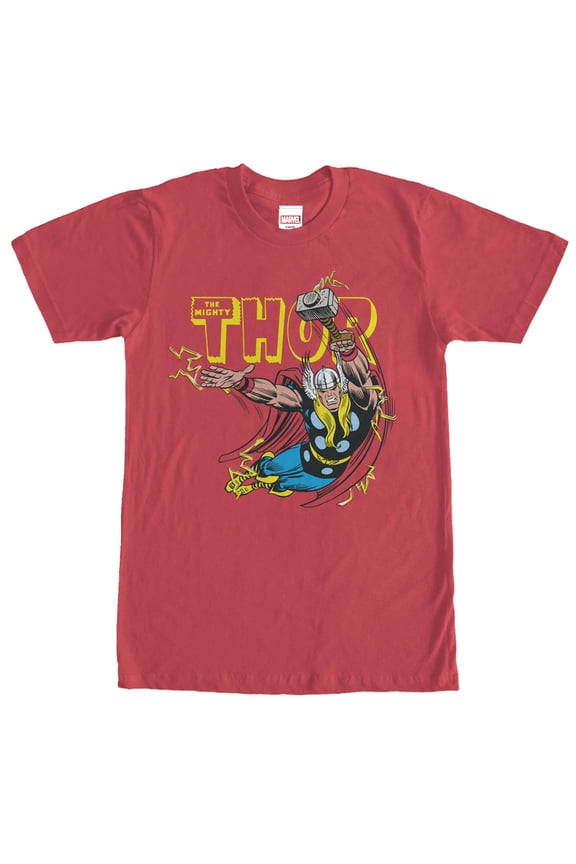 Men's Marvel Mighty Thor Thunder Graphic Tee Red 2X Large