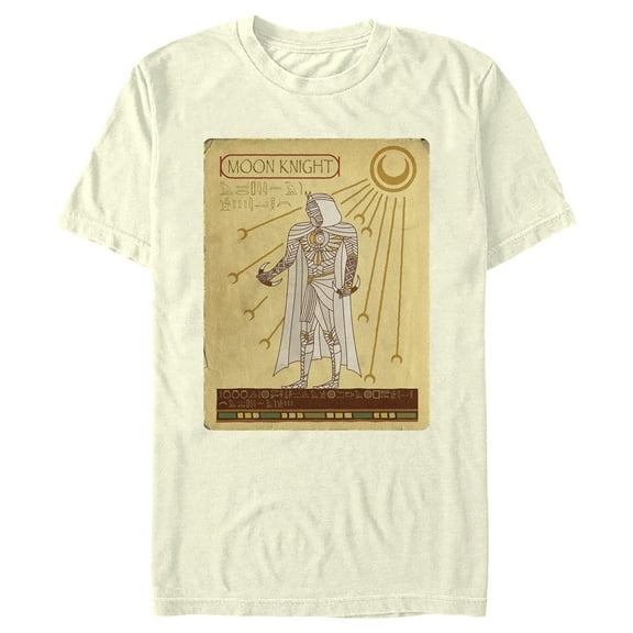 Men's Marvel: Moon Knight Ancient Egyptian Portrait Graphic Tee Beige Large