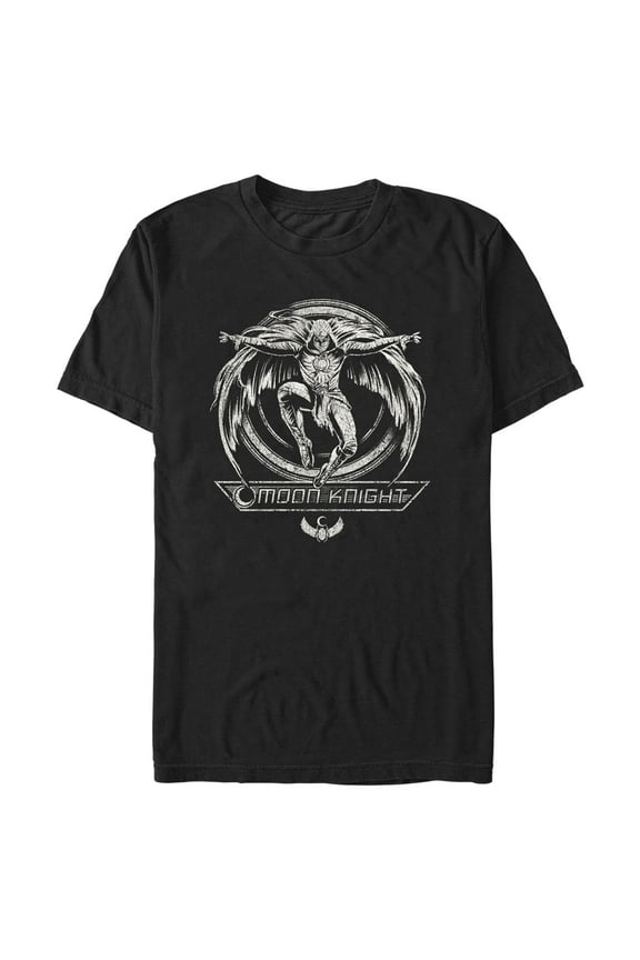 Men's Marvel: Moon Knight Ancient Statue Graphic Tee Black 3X Large
