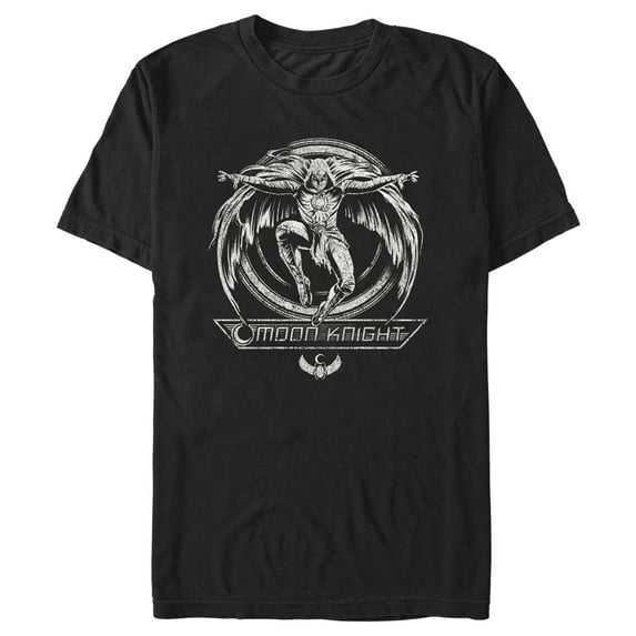 Men's Marvel: Moon Knight Ancient Statue Graphic Tee Black X Large