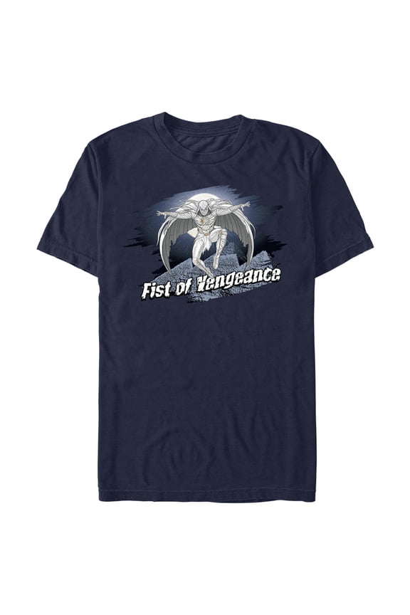 Men's Marvel: Moon Knight Fist of Vengeance Sketch  Graphic Tee Navy Blue Large
