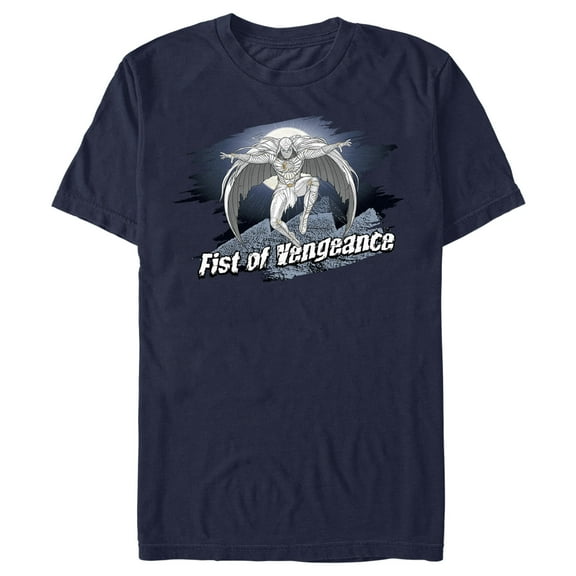 Men's Marvel: Moon Knight Fist of Vengeance Sketch  Graphic Tee Navy Blue X Large
