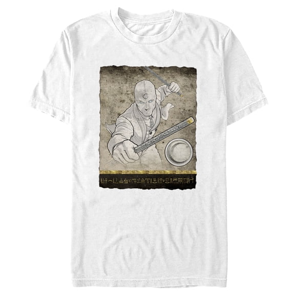 Men's Marvel: Moon Knight Mr. Knight Action Pose Graphic Tee White Medium