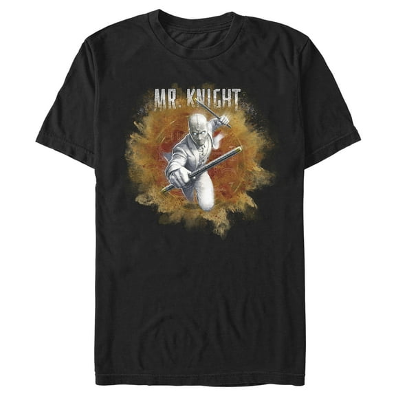 Men's Marvel: Moon Knight Mr. Knight Sandstorm  Graphic Tee Black Medium