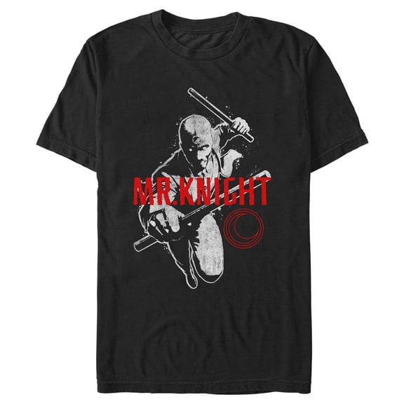 Men's Marvel: Moon Knight Retro Mr. Knight Portrait Graphic Tee Black Medium