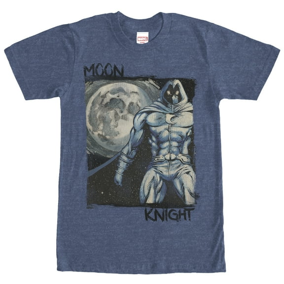 Men's Marvel Moon Knight Star Night  Graphic Tee Navy Blue Heather 2X Large