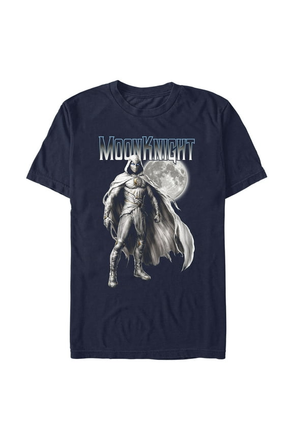Men's Marvel: Moon Knight The Lunar Protector Watching Graphic Tee Navy Blue Large