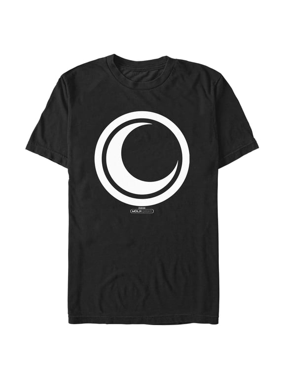 Men's Marvel: Moon Knight White Crescent Moon Logo Graphic Tee Black 3X Large