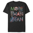 thumbnail image 1 of Men's Marvel More Than a Fan Hero Font  Graphic Tee Black X Large, 1 of 4