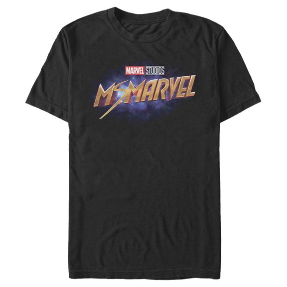 Men's Marvel Ms. Marvel Logo Graphic Tee Black Large