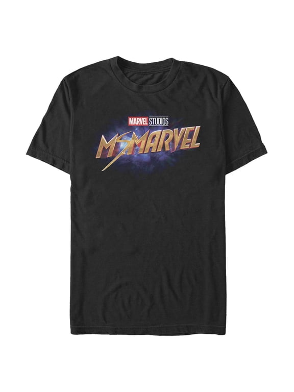 Men's Marvel Ms. Marvel Logo Graphic Tee Black Large