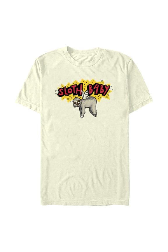 Men's Marvel: Ms. Marvel Sloth Baby Doodle Graphic Tee Beige 3X Large