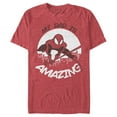 thumbnail image 1 of Men's Marvel My Dad is Amazing Cartoon Spider-Man  Graphic Tee Red Heather Large, 1 of 5