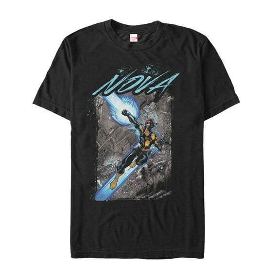 Men's Marvel Nova Blast  Graphic Tee Black 4X Large