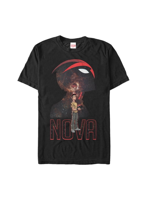 Men's Marvel Nova Silhouette Graphic Tee Black 2X Large
