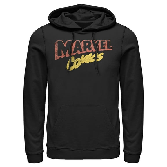 Men's Marvel Original Distressed Comics Logo Pull Over Hoodie