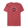 thumbnail image 1 of Men's Marvel Pixelated Spider-Man Mask  Graphic Tee Red Heather Large, 1 of 4