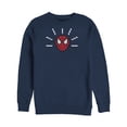 thumbnail image 1 of Men's Marvel Pixelated Spider-Man Mask  Sweatshirt Navy Blue Large, 1 of 3