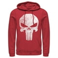 thumbnail image 1 of Men's Marvel Punisher Retro Skull Symbol Pull Over Hoodie Red X Large, 1 of 3