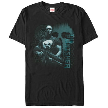Men's Marvel Punisher Target  Graphic Tee Black 4X Large