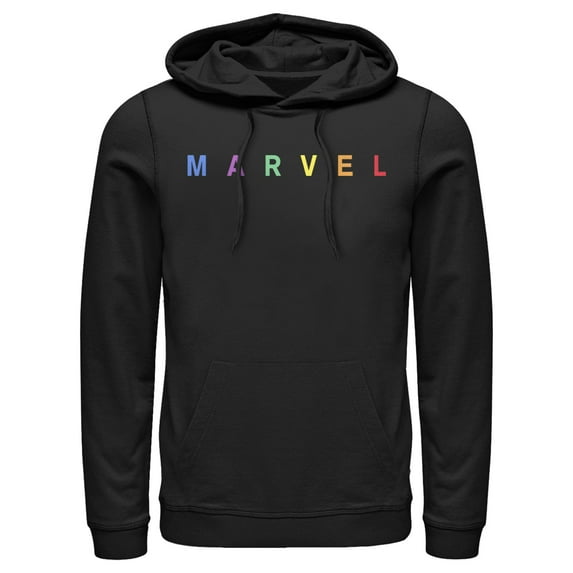 Men's Marvel Rainbow Simple Logo Pull Over Hoodie