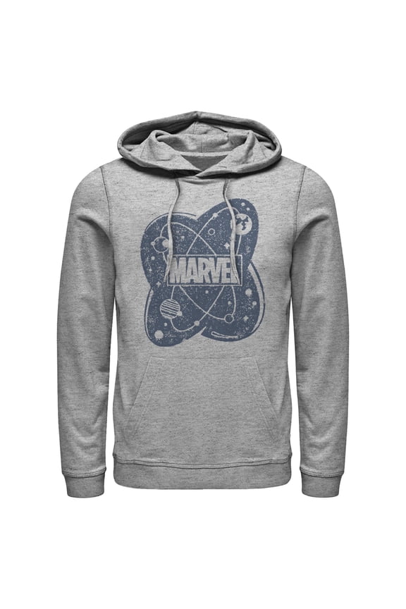 Men's Marvel Retro Distressed Atomic Logo Pull Over Hoodie