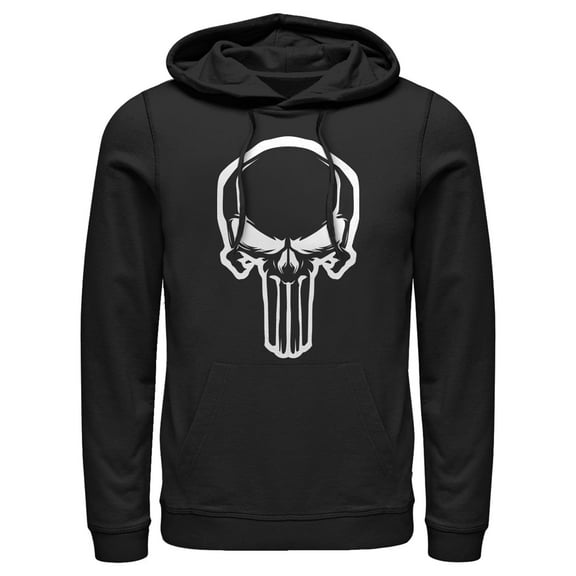 Men's Marvel Retro Punisher Skull Large Icon  Pull Over Hoodie