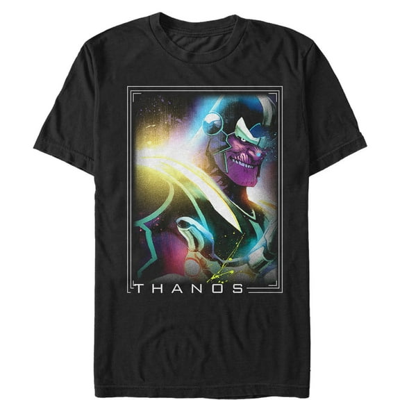 Men's Marvel Retro Thanos Frame  Graphic Tee Black Medium