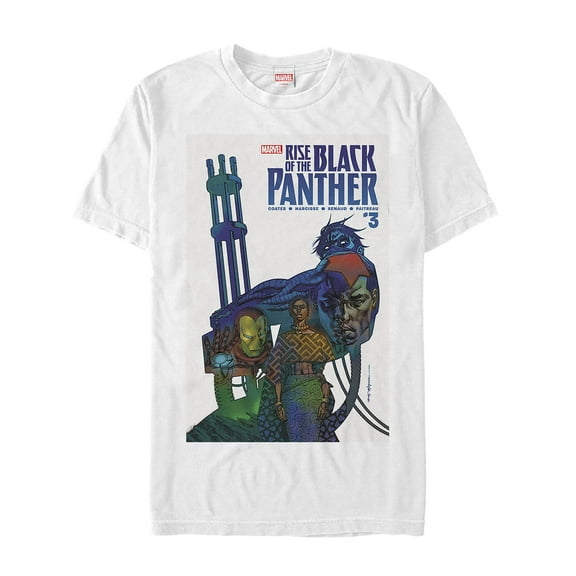 Men's Marvel Rise of the Panther #Cover  Graphic Tee White Large