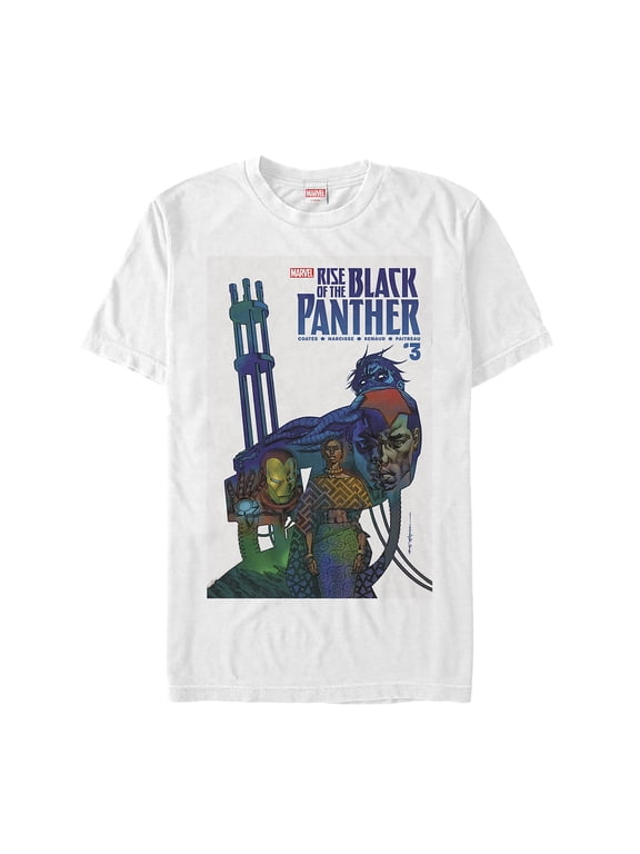 Men's Marvel Rise of the Panther #Cover Graphic Tee White X Large