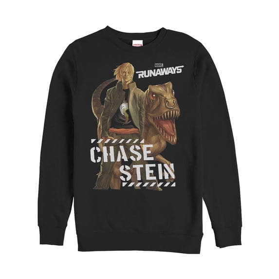 Men's Marvel Runaways Chase Stein & Dinosaur Sweatshirt Black 2X Large